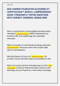 RICK HANSEN FOUNDATION ACCESSIBILITY  CERTIFICATION&trade; &lpar;RHFAC&rpar;&colon; COMPREHENSIVE  GUIDE &vert; FREQUENTLY TESTED QUESTIONS  WITH CORRECT ANSWERS &vert; BRAND NEW&excl; 