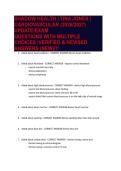 SHADOW HEALTH &vert; TINA JONES &vert; CARDIOVASCULAR &lpar;2026&sol;2027&rpar; UPDATE&vert;EXAM QUESTIONS WITH MULTIPLE CHOICES &vert;VERIFIED & REVISED ANSWERS &lpar;NEW&rpar;&excl;&excl;&excl;