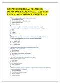 ICC P2 COMMERCIAL PLUMBING  INSPECTOR EXAM 2026 &vert; ACTUAL TEST  BANK &plus; 100&percnt; CORRECT ANSWERS A&plus;