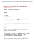 NR 442 Exam2 QUESTIONS AND CORRECT VERIFIED ANSWERS  &vert;ALREADY GRADED A&plus;&vert;  Specialties of Community Nurses - School   Occupational   Forensic  Correctional   Faith Based   Home Health and Hospice  Levels of prevention with School nursing - Primary&colon; nutriti