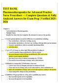  Pharmacotherapeutics for Advanced Practice Nurse Prescribers Complete Questions and Fully Analyzed Answers 2025&sol; 2026 Advanced Pharmacology Study Guide with Solution