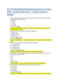 ICC M1 Residential Mechanical Inspector Exam  2026 &vert; Actual Exam Prep &plus; Verified Answers  Bundle