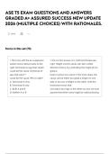ASE T5 EXAM QUESTIONS AND ANSWERS GRADED A&plus; ASSURED SUCCESS NEW UPDATE 2026 &lpar;MULTIPLE CHOICES&rpar; WITH RATIONALES&period;