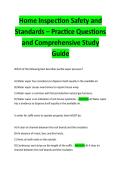 Home Inspection Safety and  Standards &ndash; Practice Questions  and Comprehensive Study  Guide