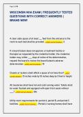 WISCONSIN NHA EXAM &vert; FREQUENTLY TESTED  QUESTIONS WITH CORRECT ANSWERS &vert;  BRAND NEW&excl;