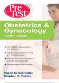 Obstetrics and Gynecology Pretest Self Assessment and Review 12th Edition Complete Clinical Medicine Study Guide 2025&sol; 2026 Updated OBGYN Exam Prep with Solution