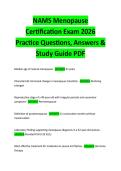 NAMS Menopause  Certification Exam 2026  Practice Questions&comma; Answers &  Study Guide PDF 
