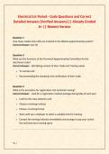 Electrical 1st Period - Code Questions and Correct  Detailed Answers &lpar;Verified Answers&rpar; &vert;&vert; Already Graded  A&plus; &vert;&vert; Newest Version