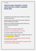 ABFM ITE EXAM &vert; FREQUENTLY TESTED  QUESTIONS WITH CORRECT ANSWERS &vert;  BRAND NEW&excl;