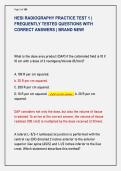 HESI RADIOGRAPHY PRACTICE TEST 1 &vert;  FREQUENTLY TESTED QUESTIONS WITH  CORRECT ANSWERS &vert; BRAND NEW&excl; 