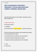 ARRT RADIOGRAPHY EXAM PREP &vert;  FREQUENTLY TESTED QUESTIONS WITH  CORRECT ANSWERS &vert; BRAND NEW&excl;
