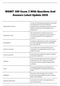 MGMT 300 Exam 3 With Questions And  Answers Latest Update 2026