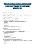 ATSC 113 FINAL ACTUAL EXAM PAPER 2026 QUESTIONS WITH ANSWERS GRADED A&plus;