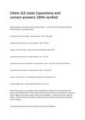 Chem 112 exam 1questions and correct answers 100&percnt; verified