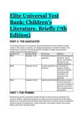 2026&sol;2027 Complete Test Bank&colon; Children's Literature&comma; Briefly &lpar;7th Edition&rpar; &vert; 88 Questions with Rationales