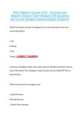 WGU C701 - Ethical Hacking &lpar;Practice Exam  Newest 2026 Questions and Correct Detailed  Answers Already Graded A&plus; 