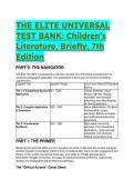 2026&sol;2027 Ultimate Test Bank for Children's Literature&comma; Briefly&comma; 7th Edition &vert; 88 Tiered Q&A with Detailed Explanations