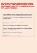 EMS Instructor&sol;Coordinator COMPREHENSIVE TEST BANK  FINAL EXAM 2026 -2027NEWEST EXAM WITH COMPLETE  QUESTIONS AND CORRECT DETAILED ANSWERS VERIFIED  100&percnt; ALREDAY GRADED A&plus; 