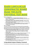 2026&sol;2027 Idaho Chiropractic Jurisprudence Board Exam Prep&colon; Complete Elite Test Bank & Rationales