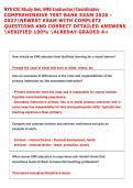 NYS CIC Study Set&comma; EMS Instructor&sol;Coordinator   COMPREHENSIVE TEST BANK EXAM 2026  2027NEWEST EXAM WITH COMPLETE  QUESTIONS AND CORRECT DETAILED ANSWERS  VERIFIED 100&percnt; ALREDAY GRADED A&plus;  
