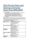 Elite Florida Glass and Glazing Contractor Exam Prep 2026&sol;2027 &vert; 88-Question Master Test Bank &vert; Based on Florida Building Code 9th Edition & ASCE 7-22