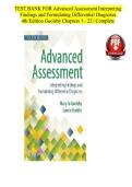 TEST BANK FOR Advanced Assessment Interpreting  Findings and Formulating Differential Diagnoses   4th Edition Goolsby Chapters 1 - 22 &vert; Complete 
