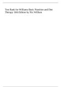 Test Bank &mdash; Williams&rsquo; Basic Nutrition & Diet Therapy &vert; Nix &vert; 16th Edition &vert; Complete All Chapters &vert; Verified Questions & Answers