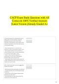 CACP Exam Study Questions with All Correct & 100&percnt; Verified Answers &vert;Latest Version &vert;Already Graded A&plus;
