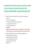 Certified Stormwater Inspector Questions With  Correct Answers &lpar;Verified Answers&rpar; Plus  Rationales 2026 Q&A &vert; Instant Download Pdf 