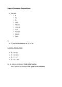 French Grammar- Prepositions &lpar;A Level&rpar;