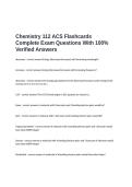  Chemistry 112 ACS Flashcards Complete Exam Questions With 100&percnt; Verified Answers 
