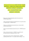 Lifeguard Instructor EXAM STUDY GUIDE EXAM STUDY GUIDE  2026&sol;2027 COMPLETE QUESTIONS WITH  VERIFIED CORRECT ANSWERS &vert;&vert;  100&percnt; GUARANTEED PASS  <NEWEST VERSION> 