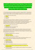 FNP Certification Exam Prep Test Bank 2026-2027  Covering Latest Real Exam Questions and Correct  Answers&sol; Family Nurse Practitioner Certification  Tests Prep 2026-2027&sol; FNP Exam