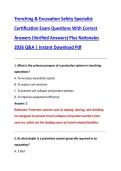 Trenching & Excavation Safety Specialist  Certification Exam Questions With Correct  Answers &lpar;Verified Answers&rpar; Plus Rationales  2026 Q&A &vert; Instant Download Pdf 