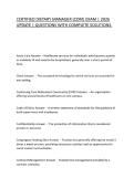 CERTIFIED DIETARY MANAGER &lpar;CDM&rpar; EXAM &vert; 2026 UPDATE &vert; QUESTIONS WITH COMPLETE SOLUTIONS&period;