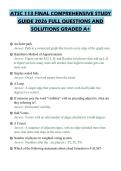 ATSC 113 FINAL COMPREHENSIVE STUDY GUIDE 2026 FULL QUESTIONS AND SOLUTIONS GRADED A&plus;