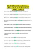 NSG 2610 Exam 1 Study Guide &lpar;XL&rpar;  UPDATED  ACTUAL Questions and  CORRECT Answers
