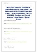 WGU D094 OBJECTIVE ASSESSMENT  FINAL EXAM NEWEST 2025-2026 ACTUAL  EXAM COMPLETE 130 QUESTIONS AND  CORRECT DETAILED ANSWERS &lpar;VERIFIED  ANSWERS&rpar; Questions and Correct  Answers&sol; Latest Update &sol; Already  Graded