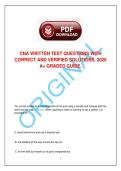 Illinois CNA State Exam Bundle &ndash; Questions with Verified Solutions 2026 &lpar;A&plus; Graded Material&rpar;