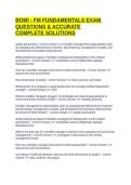 BOMI - FM FUNDAMENTALS EXAM QUESTIONS & ACCURATE COMPLETE SOLUTIONS