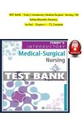 TEST BANK - Timby's Introductory Medical-Surgical Nursing&comma; 13th Edition &lpar;Donnelly-Moreno&rpar;&comma; Verified Chapters 1 - 72&comma; Complete