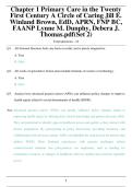Chapter 1 Primary Care in the Twenty-First Century&colon; A Circle of Caring &ndash; Jill E&period; Winland-Brown&comma; EdD&comma; APRN&comma; FNP &vert; Nursing Study Guide PDF 2026 Update