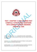 CNA Training Test 1 Chapters 1&ndash;6 &ndash; Structured Questions with Verified Answers 2026 &lpar;A&plus; Graded Material&rpar;