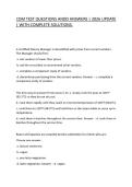 CDM TEST QUESTIONS AND ANSWERS &vert; 2026 UPDATE &vert; WITH COMPLETE SOLUTIONS&period;