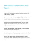 Med 300 Exam Questions With Correct Answers&period;