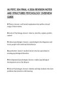 AU PSYC 304 FINAL 4 2026 REVISION NOTES  AND STRUCTURED PSYCHOLOGY OVERVIEW  GUIDE