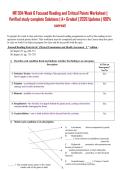 NR 304 Week 6 Focused Reading and Critical Points Worksheet &vert; Verified study complete Solutions &vert; A&plus; Graded &vert; 2026 Updates &vert; 100&percnt; correct