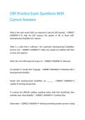 DSP Practice Exam Questions With Correct Answers