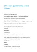 DSP 1 Exam Questions With Correct Answers