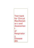 Test Bank &mdash; Clinical Manifestations & Assessment of Respiratory Disease &vert; Jardins &vert; 8th Edition &vert; Complete All Chapters &vert; Verified Q&A